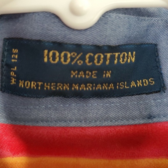 Vintage 90s Chaps Ralph Lauren (Mens Large) Striped Button Front Collared Shirt‎ - Picture 3 of 4